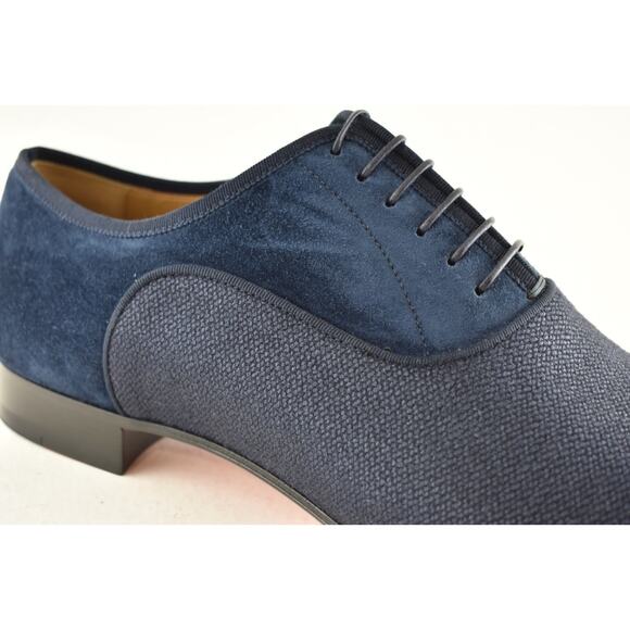 Christian Louboutin Greggo Flat Marine Blue Lace Up Oxford Dress Loafer 46 13 main image 15